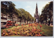 Postcard - Princess Street Gardens and Scott Monument, Edinburgh Scotland