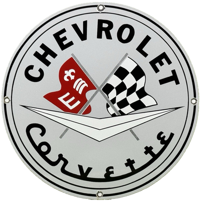 #ad #ad VINTAGE CHEVROLET CORVETTE PORCELAIN SIGN GENERAL MOTORS DEALERSHIP GAS OIL FORD $111.30