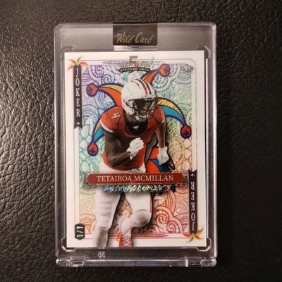#1/1 Tetairoa McMillan Rookie Joker Shim 2024 Wild Card Stacked Deck Panthers AZ