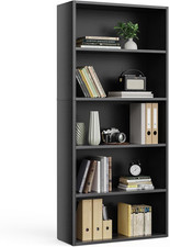 Bookshelf 5-Tier Bookcase Storage Organizer Display Shelf Choose Your Color
