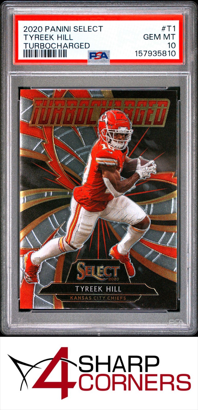 2020 PANINI SELECT TURBOCHARGED #T1 TYREEK HILL POP 3 PSA 10