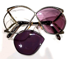 Expression Vintage Gold Metal Oversized Large Butterfly Eyeglasses Frame 63-15