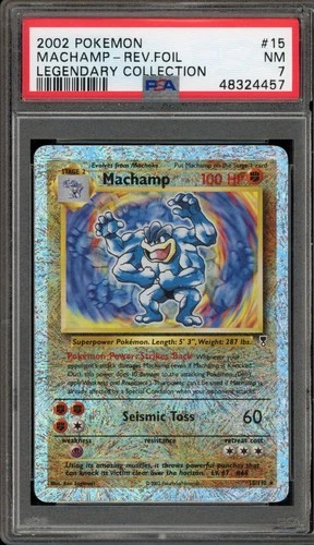 Pokemon Machamp Reverse Holo Legendary Coll. 15 PSA 7