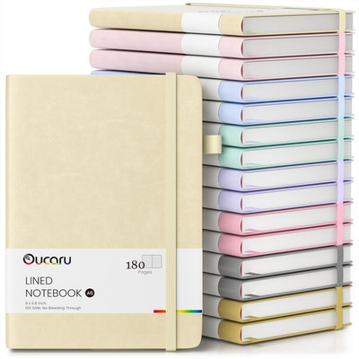 Oucaru Lined Journal Notebook 16 Pack 180 Pages A5 Journals For Writing 100 Gsm