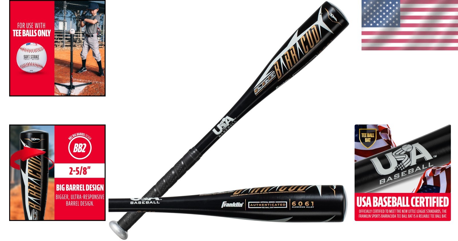 Kids Teeball Bat - Venom + Barracuda Aluminum + Co thumbnail 2