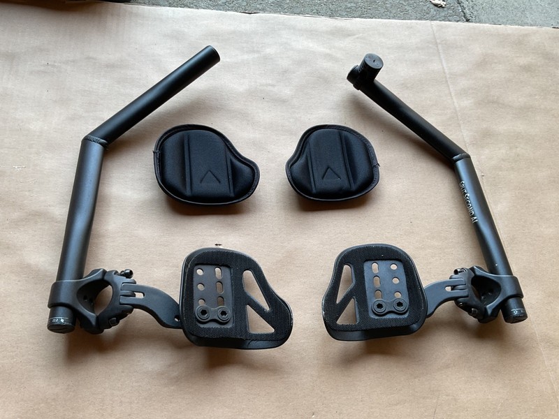 Profile Design Split Second AL Aero Bars 26.0 F-19 Armrests Pads Flip-up Tri/TT