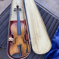 Vintage German COPY OF STRADIVARIUS VIOLIN With Bow And Lifton Case 4/4