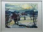 Max Wild (Lauenstein 1911-2000 Kulmbach) - Winter Sun Rotmaintal - Watercolor 6