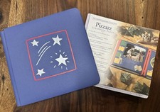 Creative Memories 7x7 Pizzazz Album w/ Extra Red/Blue Refill Pages Silver Stars
