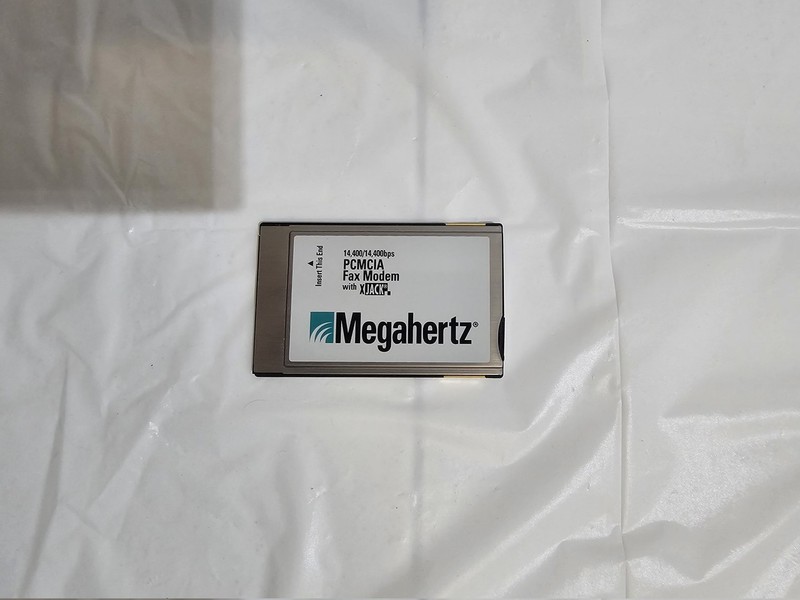 Megahertz Fax Modem With XJack PCMCIA Card