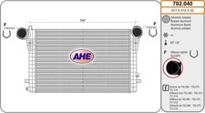 AHE 702.040 Ladeluftkühler LLK für VW Golf V Schrägheck (1K1) Turbo Intercooler