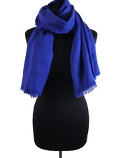 Giorgio Armani Women's Blue Silk Wool Blend Scarf