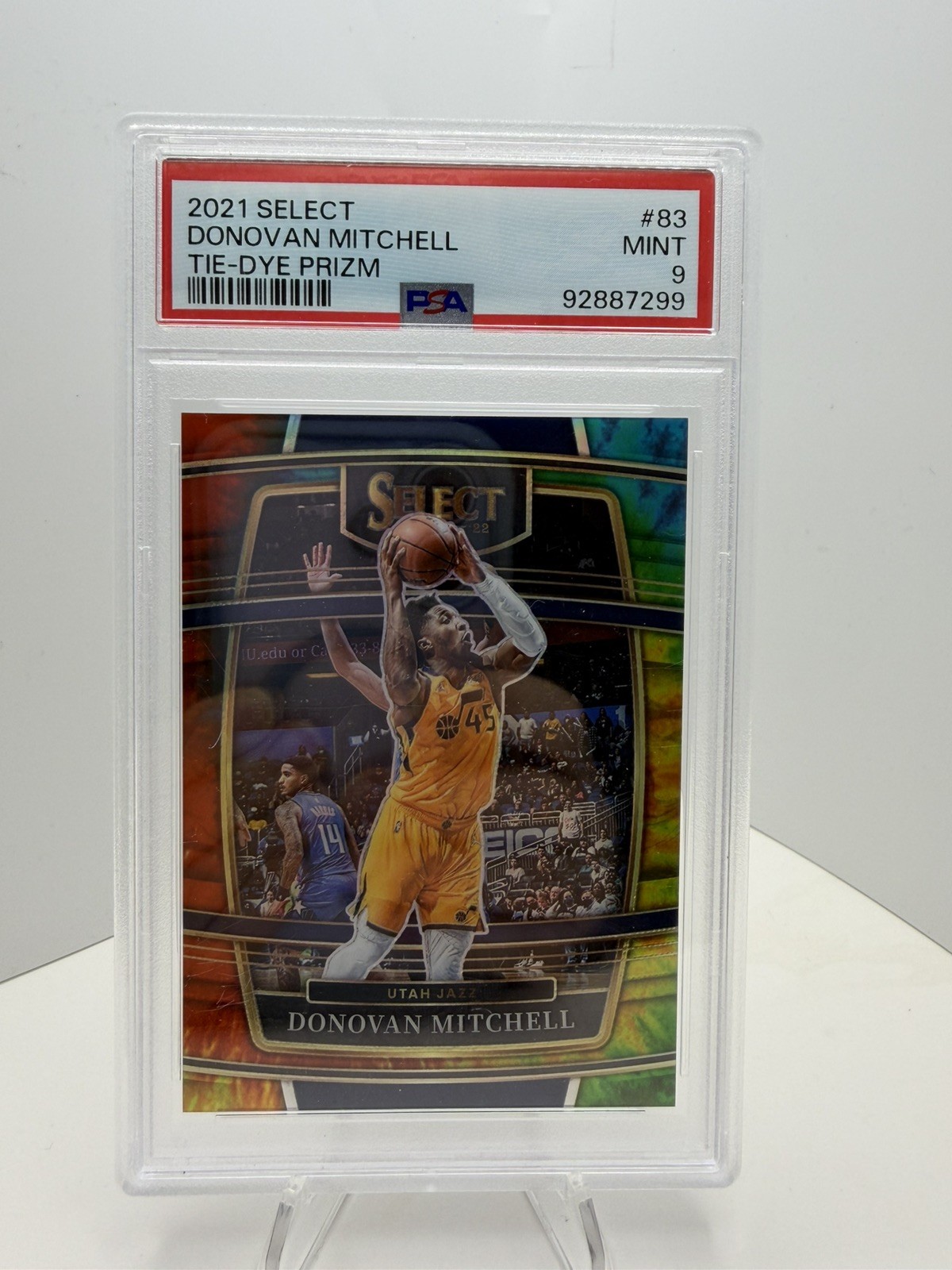 2021-22 Panini Select - Concourse Donovan Mitchell #83 Tie-Dye Prizm /25
