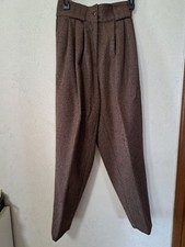 USED GIANNI VERSACE BROWN TAPERED PANTS GOOD