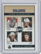 2001-02 Upper Deck Vintage 105 Tommy Salo Mike Comrie Ryan Smyth Tom Poti Oilers
