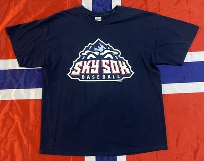 MiLB Colorado Springs Sky Sox Baseball Blue XL T-Shirt Minor League Tee 2010