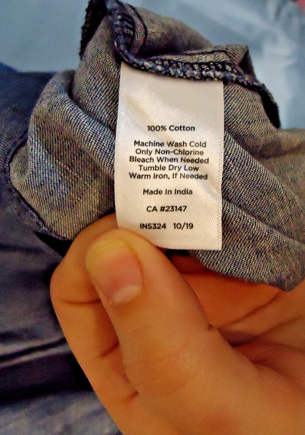 Talbots Chambray Button-Down Belted Short Sleeve … - image 3