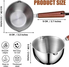 Stainless Steel Measuring Cup Scoop With Wooden Handle Vintage Coffee Spoon