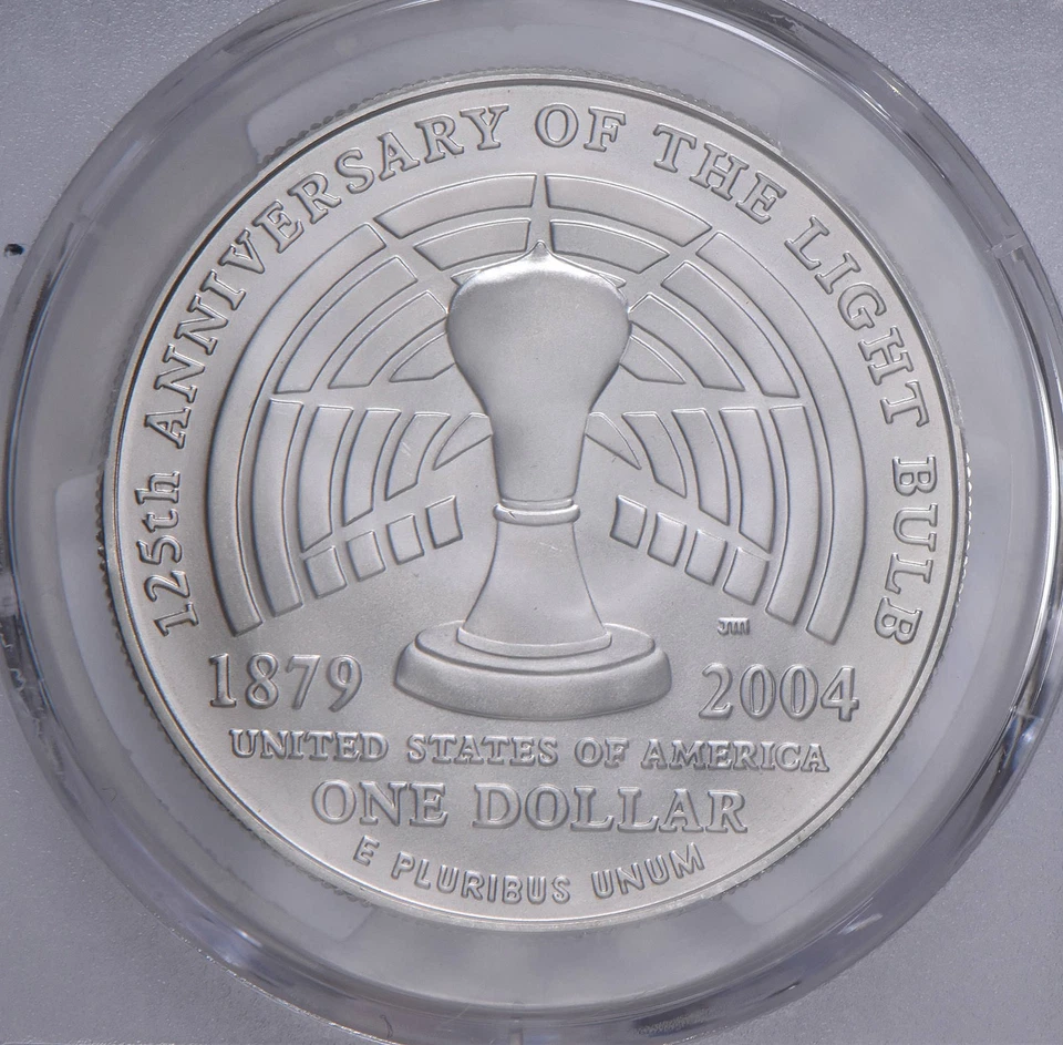 2004-P Thomas Edison Commemorative Dollar MS70 PCGS Blue Label *8335 - Image 4 of 4