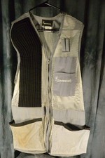Browning Trap Skeet Sporting Clays Shooting Vest Large Grey Mesh Back