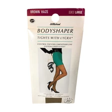 10 Denier Bodyshaper Control Top Tights Brown Haze L St Michael M&S Vintage