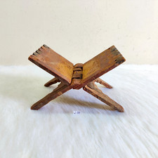 1940s Vintage Holy Book Keeping Folding Stand Wooden Decorative Collectible W391