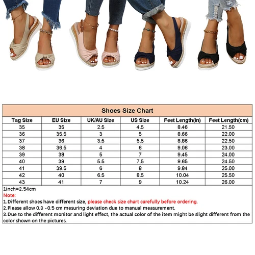 Womens Wedge Sandals Platform Espadrilles Sandal Summer Beach Anti Slip Shoes - Picture 3 of 56