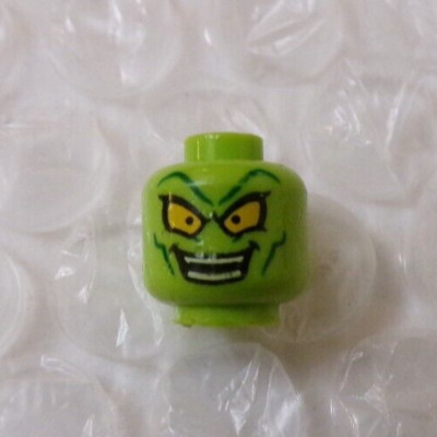 Lego x1 Mini Figure Dual Head Green Alien, Yellow Eyes, 3626cpb0885 ...