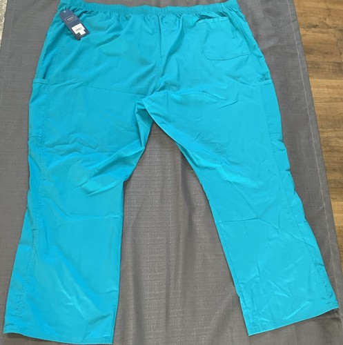 Cherokee Workwear Women’s Scrub Pants Drawstring Teal 5XL 5 Pockets New W/Tags - Picture 5 of 5