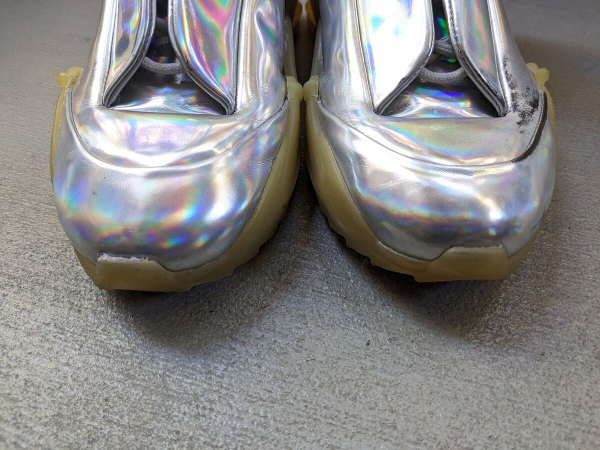 Maison Margiela New Future Silver Iridescent Men 10 43 Nylon Maison Margiela New Future Silver Iridescent Men 10 43 Nylon