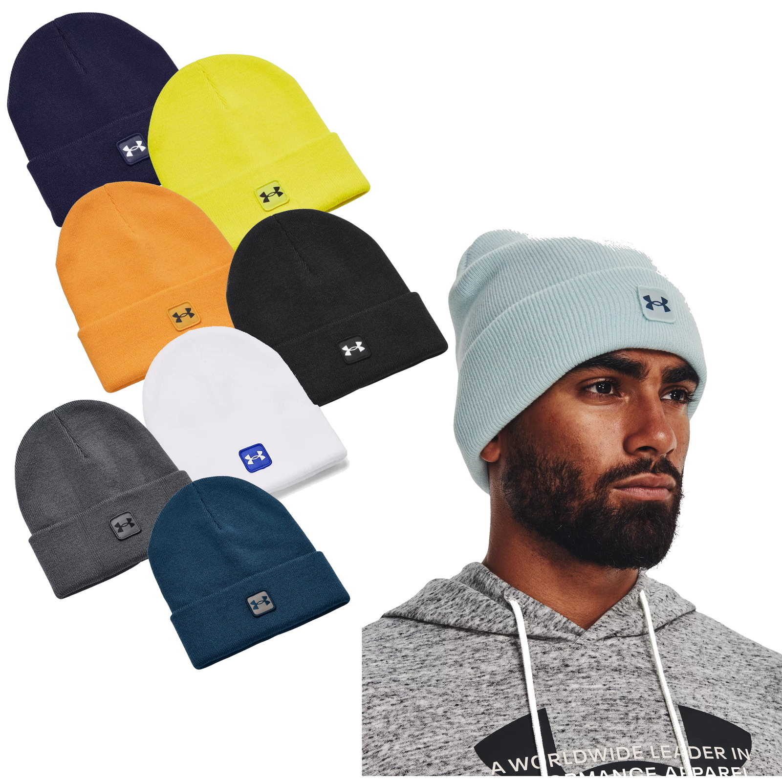 Under Armour Mens Halftime Cuff Beanie Winter Hat 1373155 New eBay