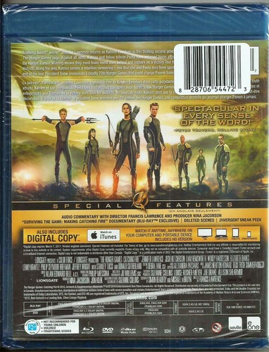 The Hunger Games Catching Fire (Blu-ray + DVD) Movie Brand New & Factory Sealed - Picture 2 of 2