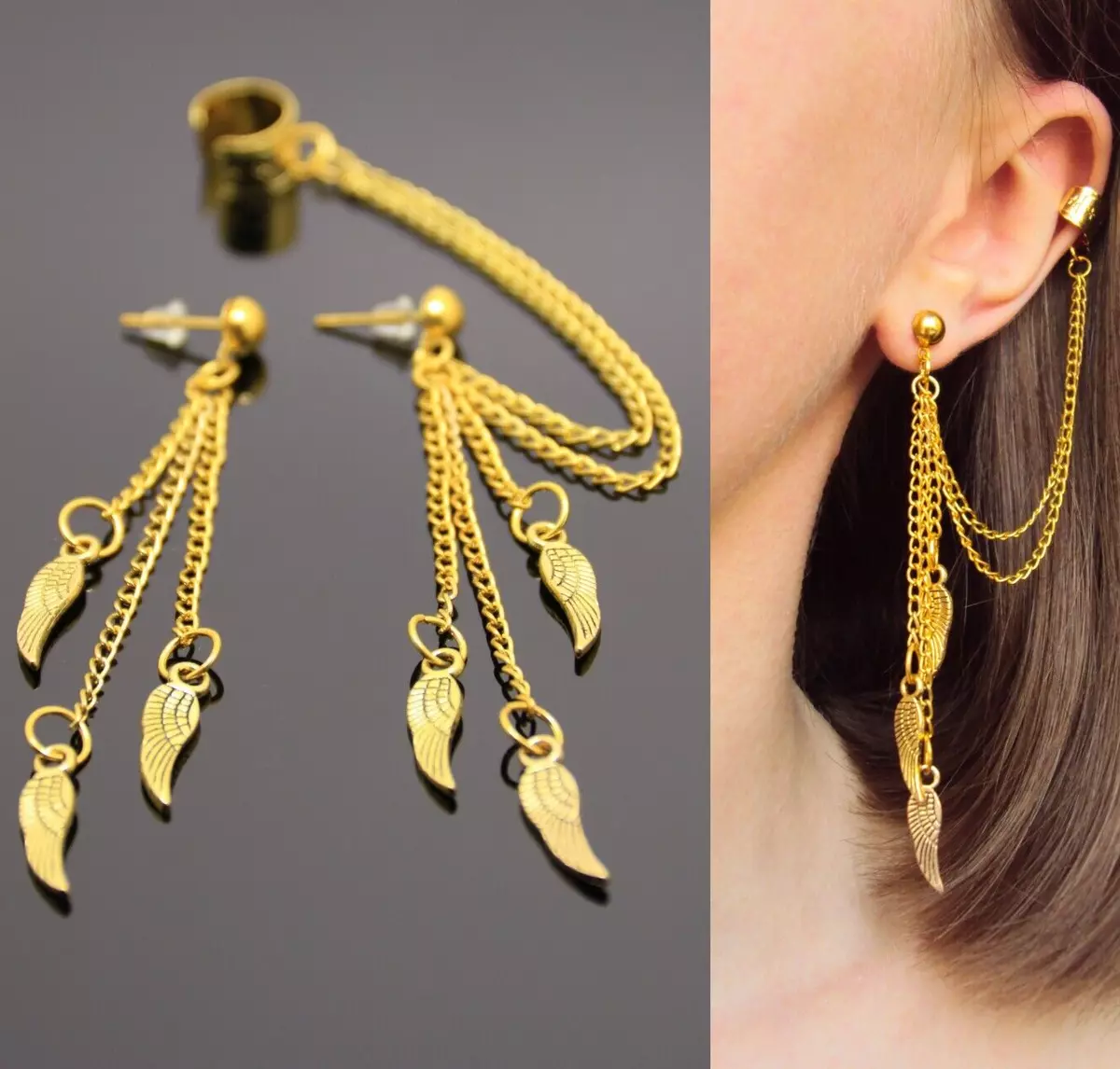 Dangle ear best sale cuff