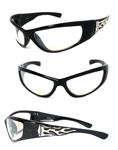 Choppers Uomo da Motociclista Moto Lenti Trasparenti Occhiali da Sole UV400  | eBay