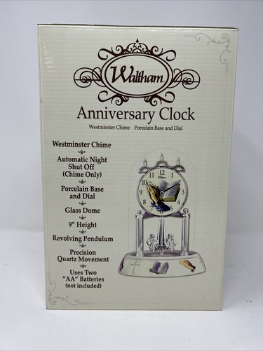 Waltham Anniversary Clock.  Praying Hands with Bible.  NIB. - Picture 5 of 7