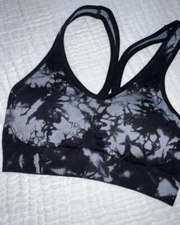 Champion Womens Sports Bra BRAND NEW Tie Dye Print V-Neck Moderate Support - S