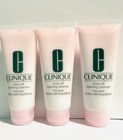 3 x Clinique Rinse Off Foaming Cleanser Mousse 5.1fl oz Total Face Wash