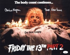 CONNIE HOGAN signed 11x14 Photo Friday the 13th Part 2 II Jason Mrs Voorhees JSA CONNIE HOGAN signed 11x14 Photo Friday the 13th Part 2 II Jason Mrs Voorhees JSA
