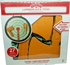 Lumberjack Toss Game Safe Foam Axe Throwing Action with One Target Age 8+ NEW