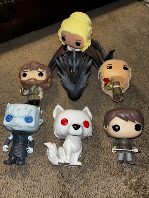 Funko Pop! G.O.T. Lot Of 8 - Drogon, Night King, Ghost, Tyrion, Arya, Daen x2
