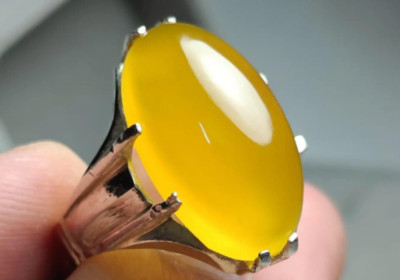 Yellow Aqeeq Ring Imran khan ring design Pakistan Prime Minister ring Agate Ring