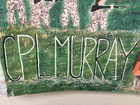 LARGE MARINE CORPS, MILITARY, NAIVE FOLK ART PAINTING — photo 10