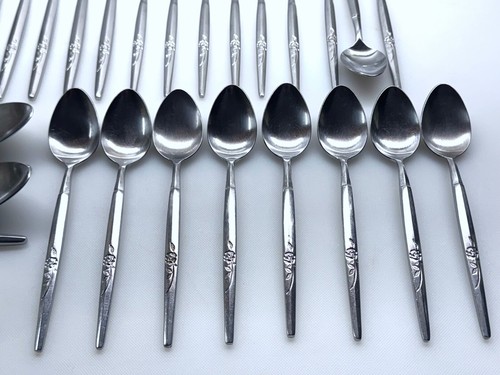 SILVERWARE ~ AMC ~ MCM ~ MADRID GARDEN ROSE ~ 34pc Lot ~ COMPLETE 4pc Place Set+ - Picture 4 of 10
