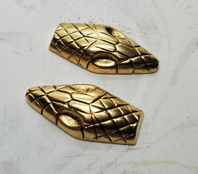 Brass Snake Head Findings x 2 - 2933S.