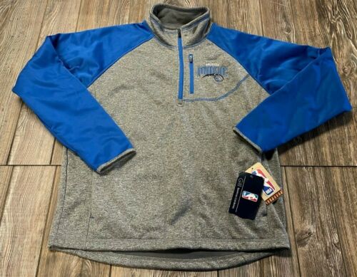 NWT Boys Orlando Magic GIII Premium Gray & Blue 1/4 Zip Pullover Jacket L 16/18 - Picture 1 of 5