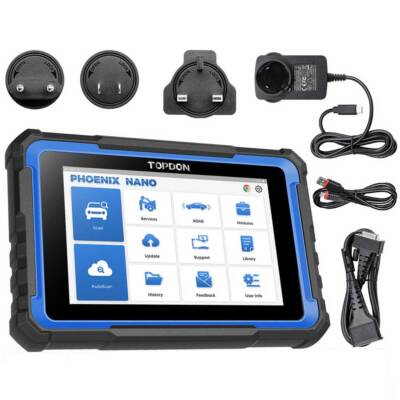 8'' TOPDON Phoenix NANO-E Bidirectional Car Diagnostic Scanner Online Coding
