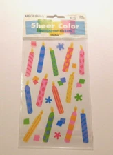 Mrs. Grossman's 1 Sheet Package Sheer Color ~Transparent Candles~ 2006 Stickers