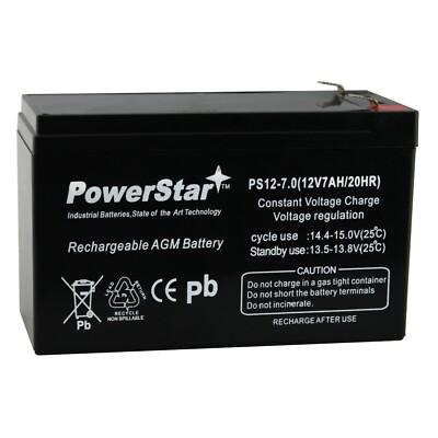 12V 7AH CA1270 First Alert ADT Alarm Battery by PowerStar