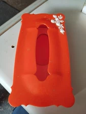 mcm orange tissue holder 1950s Schawartz Bro.   