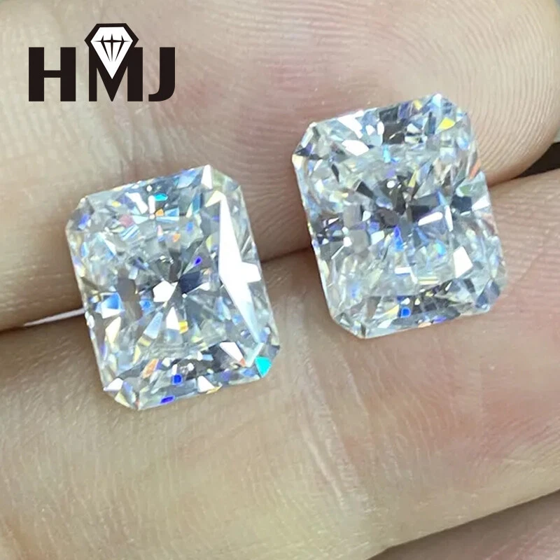 0.5-10ct Radiant Loose Moissanite Diamond Stone White D VVS1 With Certificate - Image 2 of 4